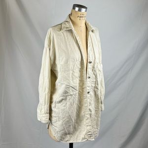 New Zara Linen Oversized Button Up